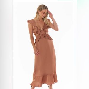 Show me your mumu zoey midi dress, size medium (6-8)